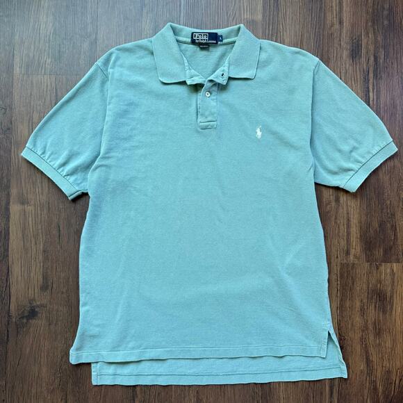 Polo Ralph Lauren Green Polo Shirt Men’s Size Large Cotton Classic - Picture 1 of 5
